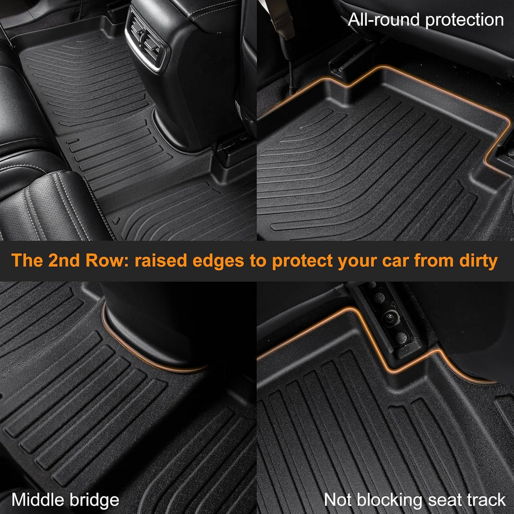 floor mats cargo liner for 2021-2026 chevy suburban/gmc showing dimensions