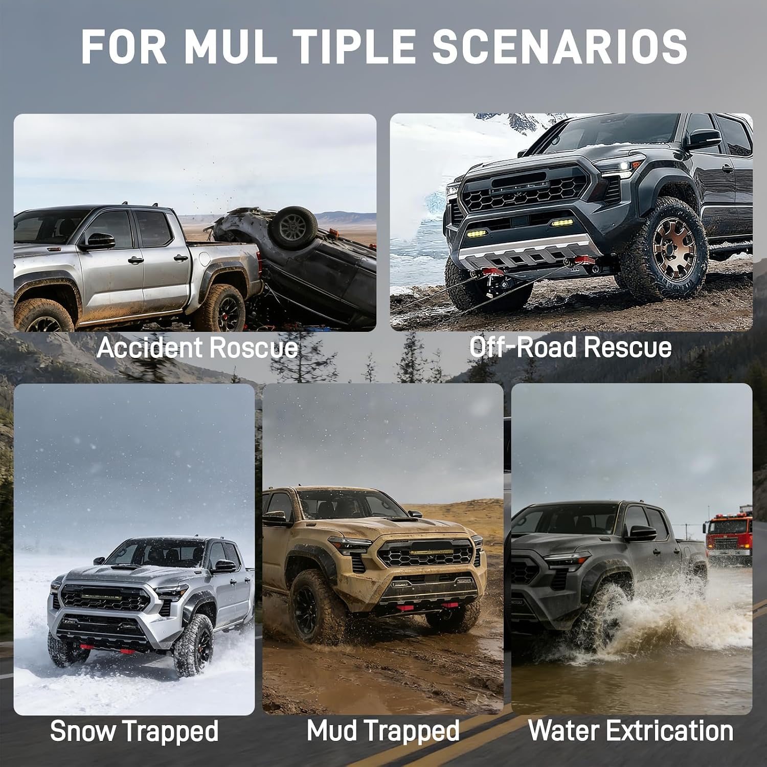 Front Tow Hooks Compatible with 2024-2026 Toyota Tacoma 4th Gen – Stylish Upgrade, Enhanced Look – Direct Bolt-On Replacement – Fits 4Runner & Land Cruiser (2 Pack)