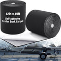 Soulchen 12in X 50ft Boat Trailer Bunk Carpet with Adhesive, Marine Outdoor Polyester Marine Bunk Carpet for Boats Trailers and Ramps (Black)