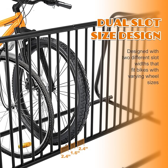 Floor Bike Rack, 10-Bike Freestanding Bicycle Storage Holder - Image 6
