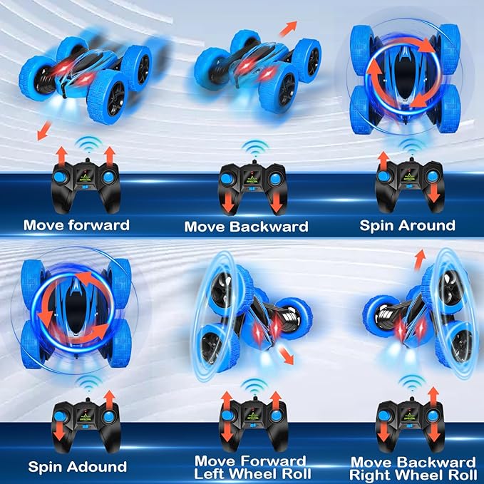 FREE TO FLY Remote Control Car Boys Toys: 360 Flip Rc Cars 2.4Ghz Double-Sided - Image 4