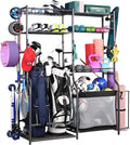 PLKOW Golf Storage Ball Rack Garage Organizer, 2 Golf Bag Organizer and Other