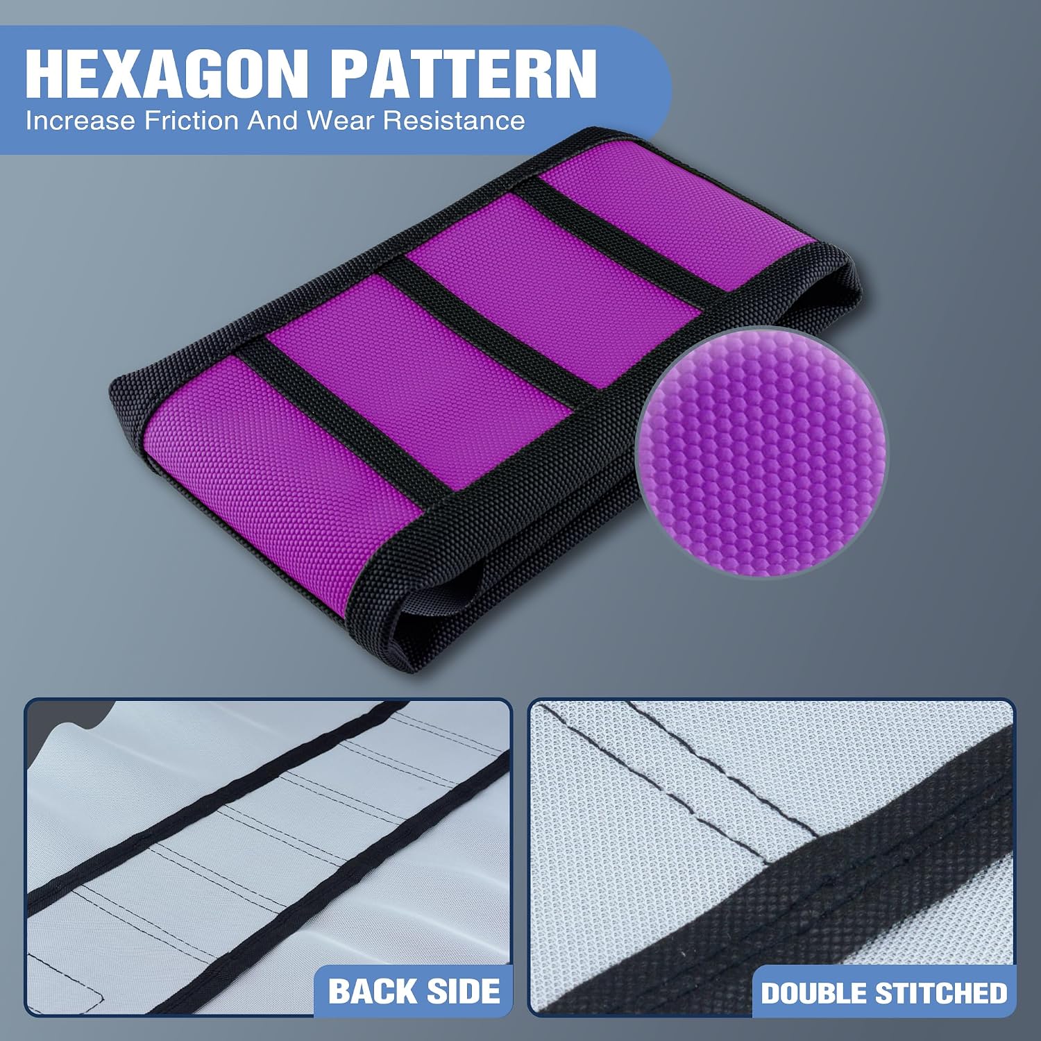 Universal White Dirt Bike Seat Cover, 6 Ribs Motorcycle Enduro Soft Dirt Pit Bike Seat Covers (Black-Purple)