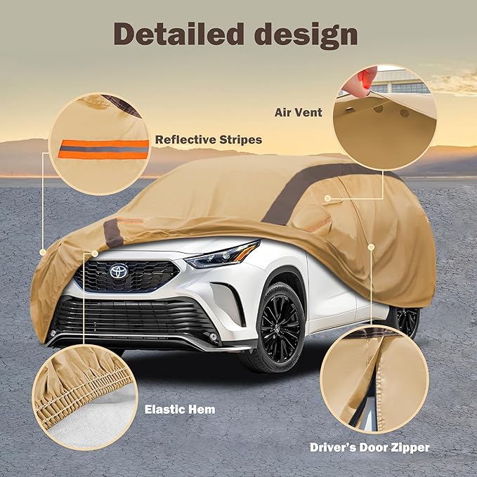 Highlander Car Cover Waterproof All Weather Compatible - Image 2