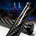 AUDEXEN New Tpye of Smoked Lens RGB Whip Lights, 2FT Spiral Led Lighted Whips, Plug & Play Spring, App & Remote Control, for SXS UTV ATV Off-Road RZR for Polaris Can-Am Truck 4X4 Sand Buggy Dune