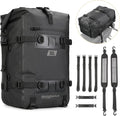 Rhinowalk Motorcycle Tail Bag, Travel Luggage Bags, Waterproof Rear Carrier, Motorcycle Rear Seat Bag Backpack, Rear Rack Trunk - Black 30L
