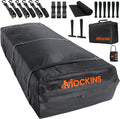 Mockins XXL 50 CuFt Heavy Duty Car Rooftop Cargo Carrier Bag 85"x50"x20" | Massive Car Luggage Roof Carrier Bag | All-Weather 840D Vinyl Vehicle Soft-Shell Carriers with Mat, Lock, Straps & Hooks