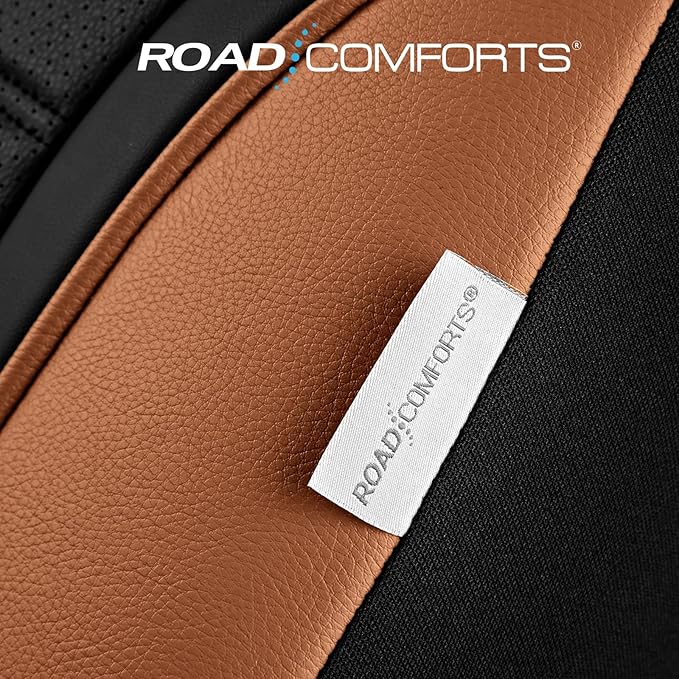 Road Comforts Leather Seat Covers, Breathable Car Seat Covers Front Seat - Image 5