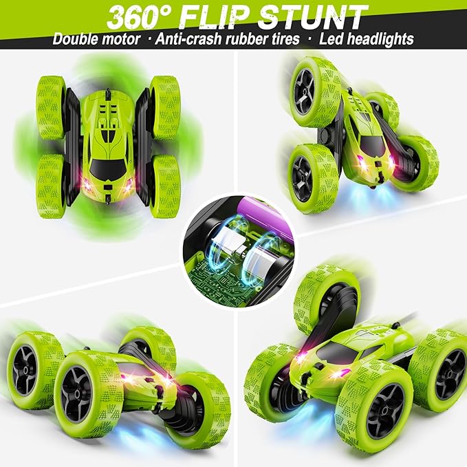 Remote Control Car for Kids Ages 6+, RC Cars Stunt Car Toy 4WD Double Sided - Image 4