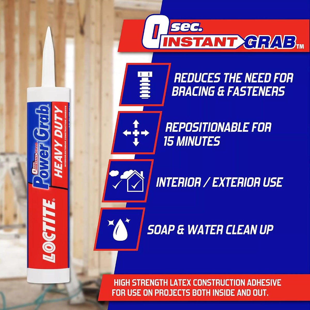 loctite power grab heavy duty construction adhesive, 9, side view