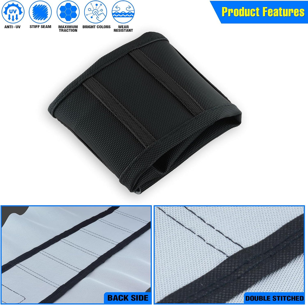 Motorcycle Universal Seat Cover Non-Slip Rubber Striped Gripper Soft Sewing for Yozma In10 CRF WR WRF RMZ YZF SXF EXC EXC XC SX CR KLX Dirt Pit Bike Motocross Off Road Motorbike (Black)