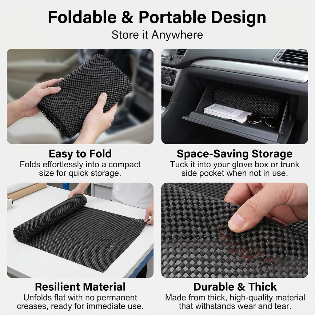 1 PC Roof Rack Pad, 51"x43" Rooftop Cargo Bag Mat, PVC Roof Non-Slip Rug Pad, Universal Multi-Purpose Rooftop Storage Bag Protective Mat, for Most Cars, Trucks, SUVs (Black)