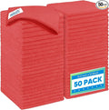 HOMEXCEL Red Microfiber Cleaning Cloth 50 Pack, 12.5 x 12.5 inch Microfiber by HOMEXCEL