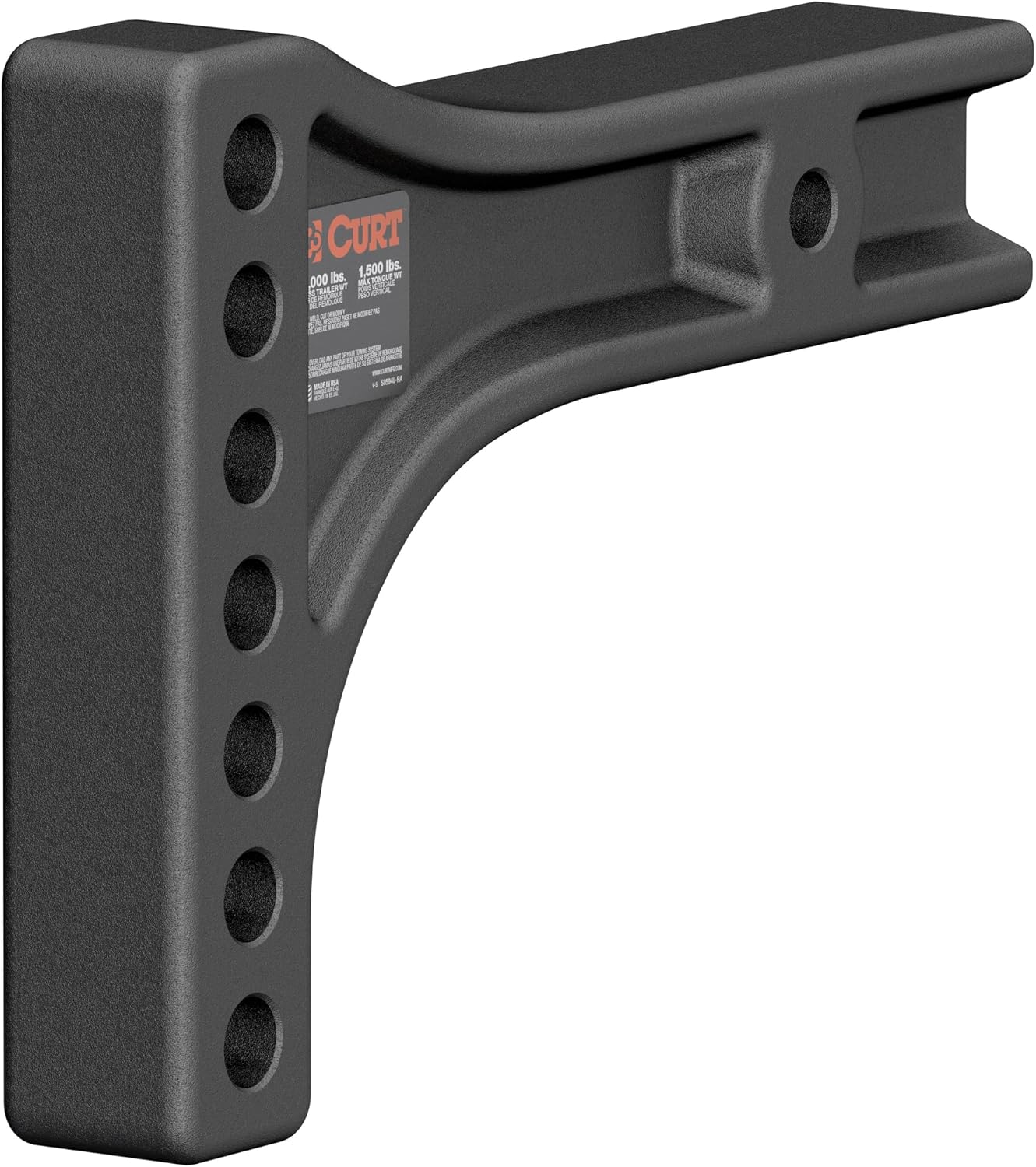 CURT 17131 Replacement Weight Distribution Hitch Shank, 2-1/2-Inch Receiver, 2-Inch Drop, 6-Inch Rise