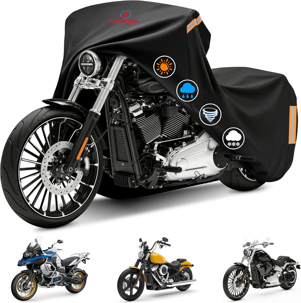 comnova motorcycle cover 91 inch - 600d outdoor, main product view