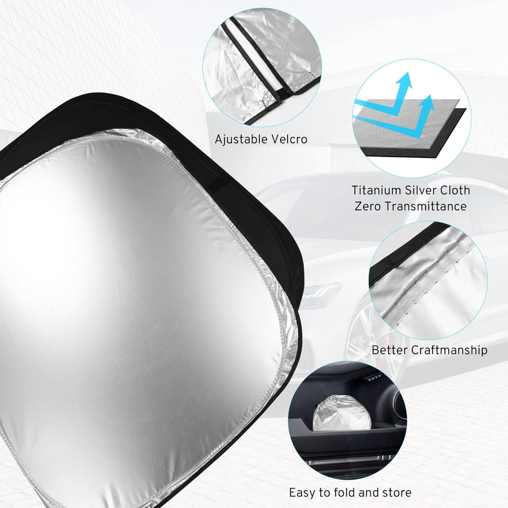 Car Windshield Sun Shade Sunshade Compatible with Acura RDX Tech A-Spec Advance SUV 2027 2026 2025 2024 2023-2019 Accessories, Foldable Car Front Window Sun Shield Visor