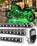 sunpie motorcycle underglow kit 8pcs rgb strip lights, main product view