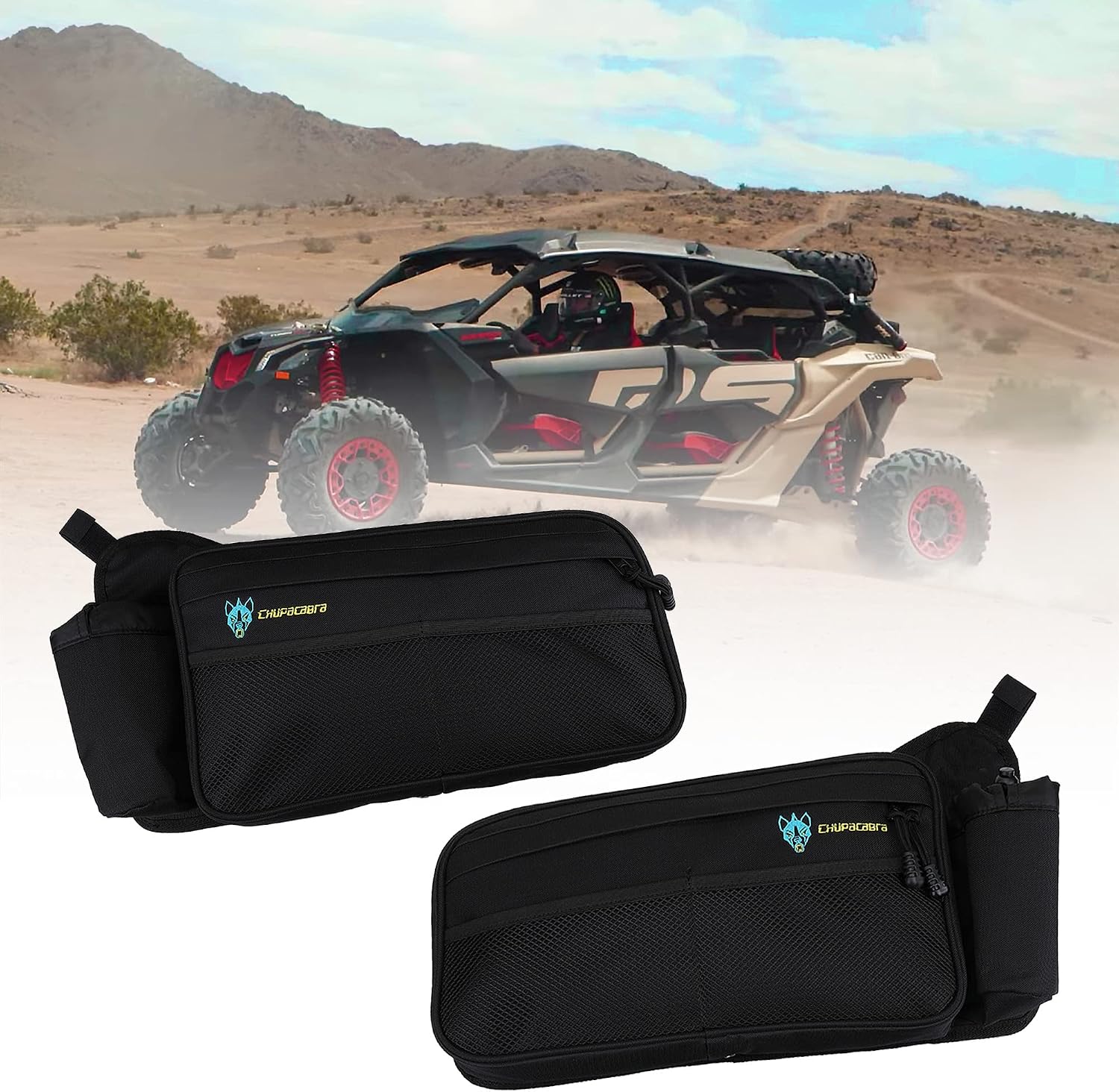 Chupacabra Offroad Can-Am X3 Rear Door Bags - Heavy Duty Water Resistant for 2017-2021 Models - Set of Two Right & Left Door Bags