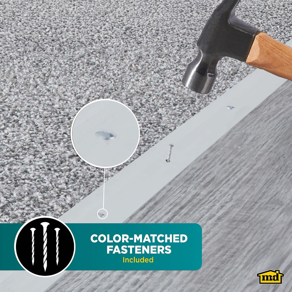 M-D Building Products 66092 1-3/8 In. X 36 In. Polished Aluminum Carpet Trim w/Screw Nails