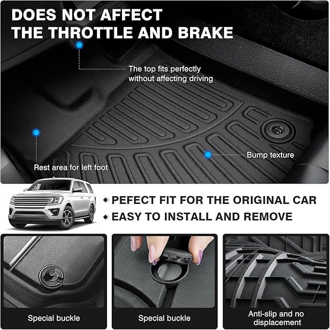 Powerty Floor Mats for 2018-2024 Ford Expedition - Image 4