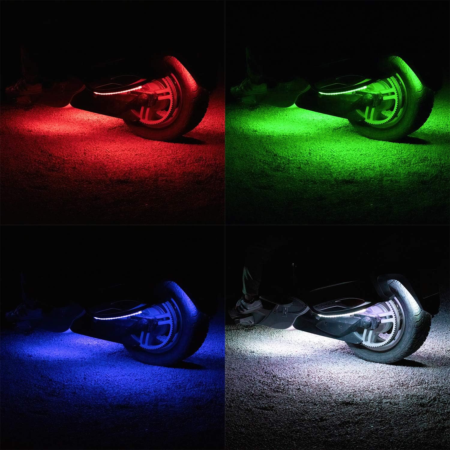 4pcs 2-Feet Extension Cords and 3pcs 2-Way Splitters for Underglow RGB LED Strip Light Kits on Motorcycles Trikes Golf Carts ATVs EXT-2FT