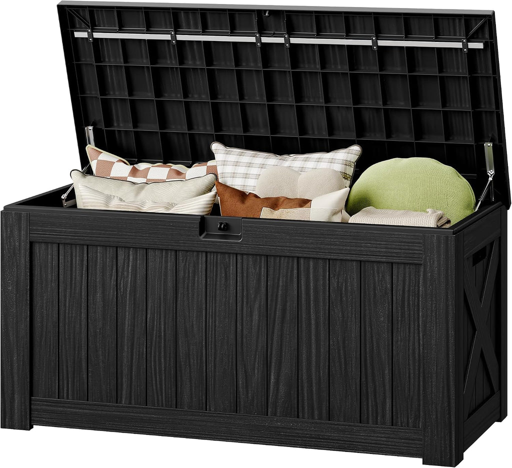 130 gallon deck box outdoor indoor waterproof storage, main product view