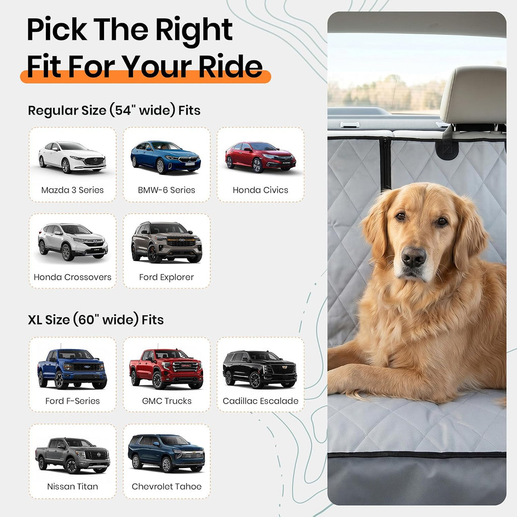 4knines dog rear seat cover for fold down, package contents
