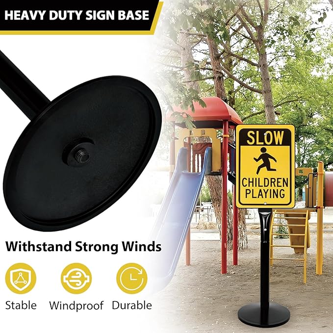 Parking Sign Post with Base - Image 2