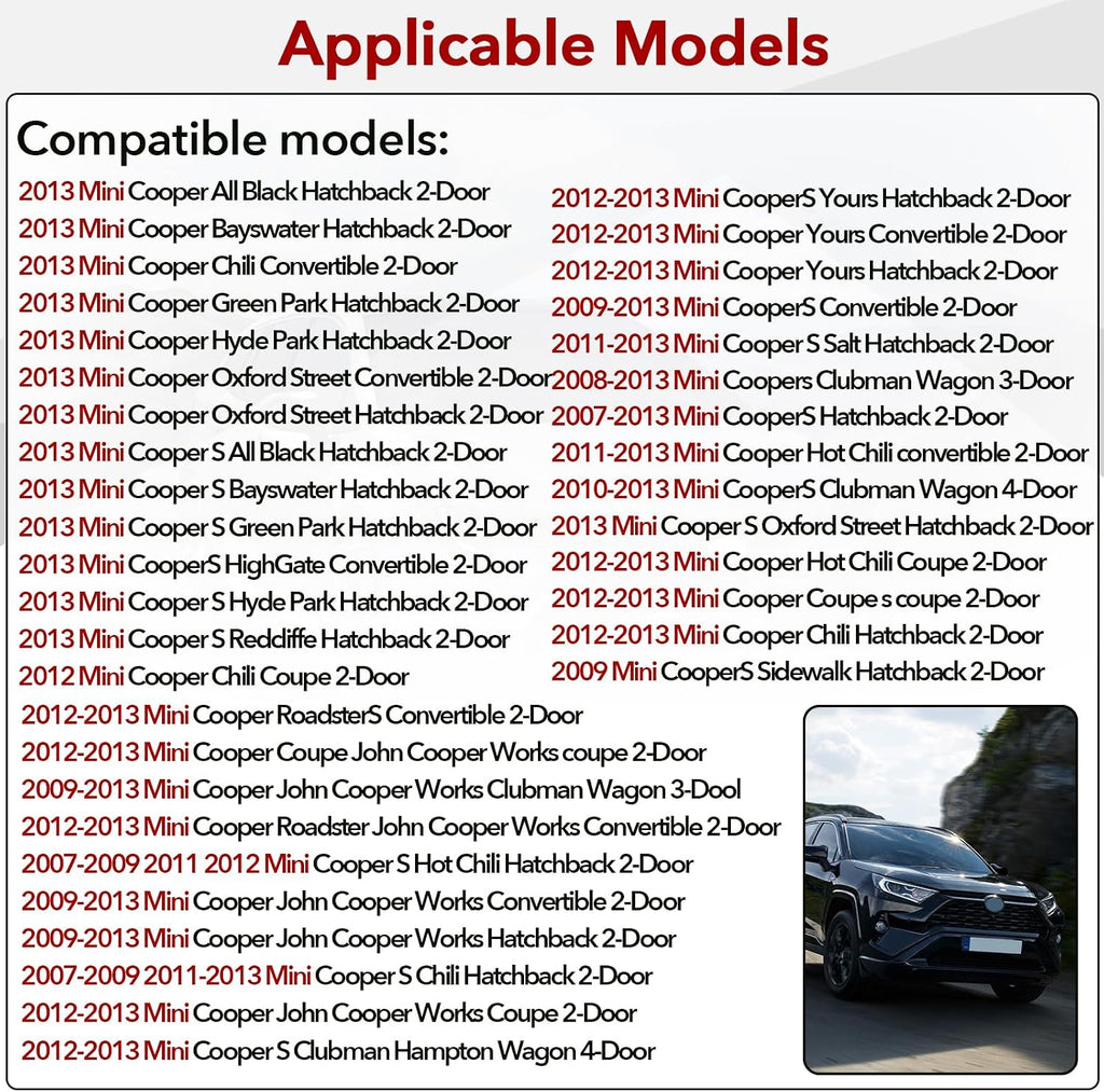 51132757697 Hood Scoop Mounting Kit Compatible with MINI Cooper R56 S (2007-2013), R55 Clubman S (2008-2015), R57 R58 R59 S Models