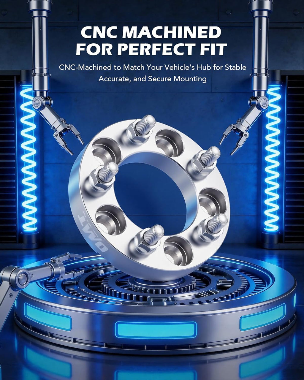 Orion Motor Tech 5x4.5 Wheel Spacers, 1 Inch Spacers with 1/2-20 Studs Compatible with Jeep Wrangler TJ YJ Grand Cherokee Ford Explorer Mustang Ranger, 82.5mm Center Bore Wheel Spacer Kit Set of 2