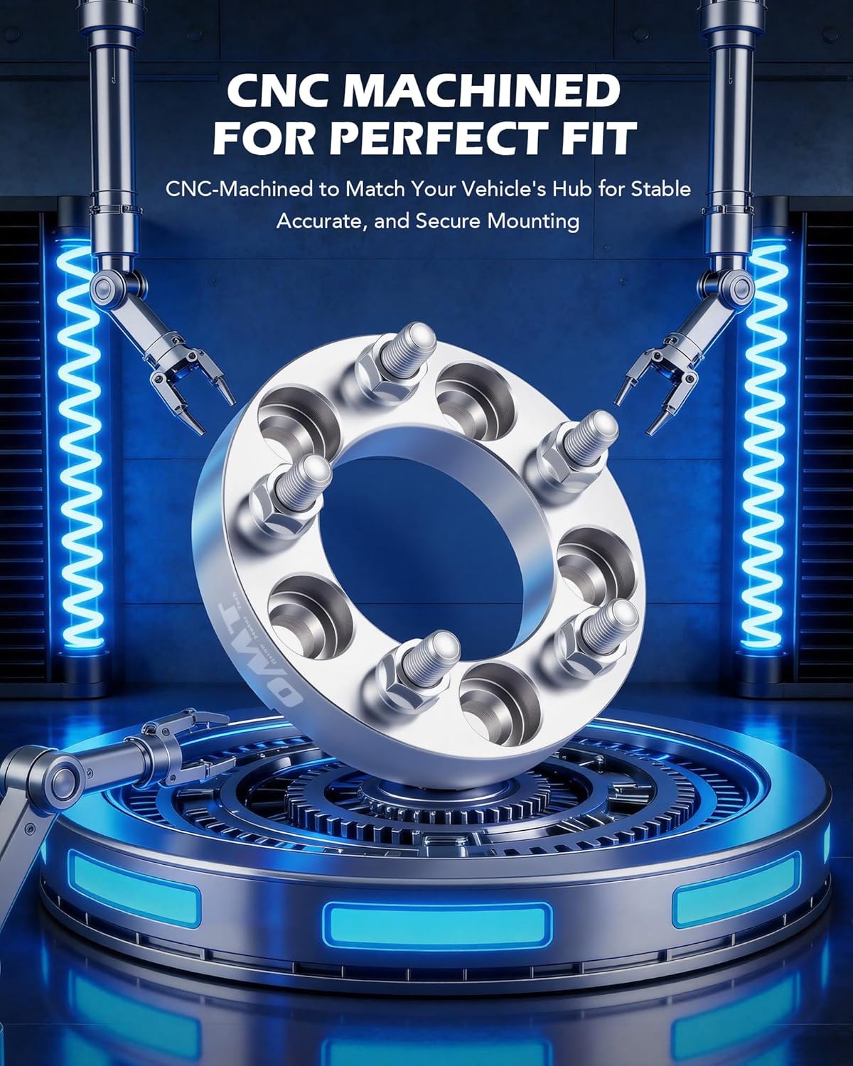 Orion Motor Tech 5x4.5 Wheel Spacers, 1 Inch Spacers with 1/2-20 Studs Compatible with Jeep Wrangler TJ YJ Grand Cherokee Ford Explorer Mustang Ranger, 82.5mm Center Bore Wheel Spacer Kit Set of 2