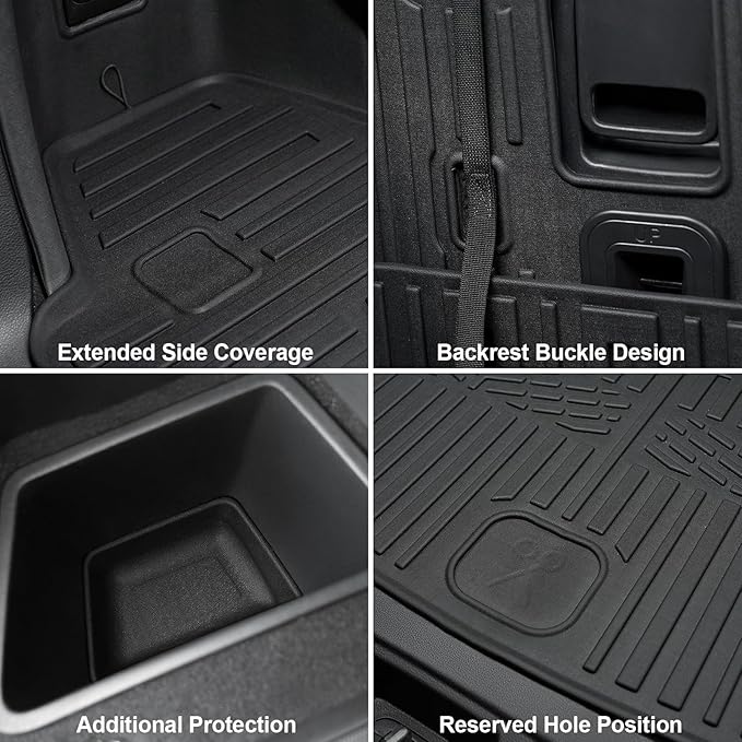Floor Mats for 2016-2024 2025 Dodge Durango 7-seat, All Weather TPE Cargo Liner - Image 9