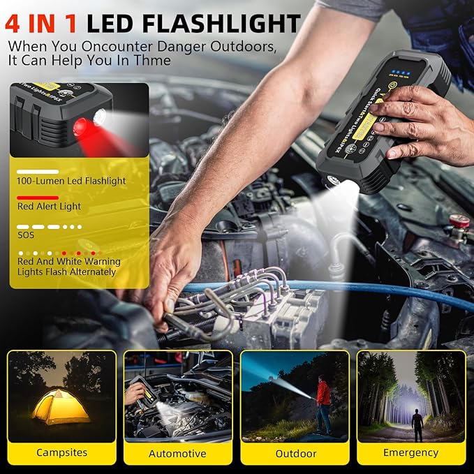2025 Upgraded for A5 Car Jump Starter 3000A, Jump Starter Battery Pack for Up - Image 5