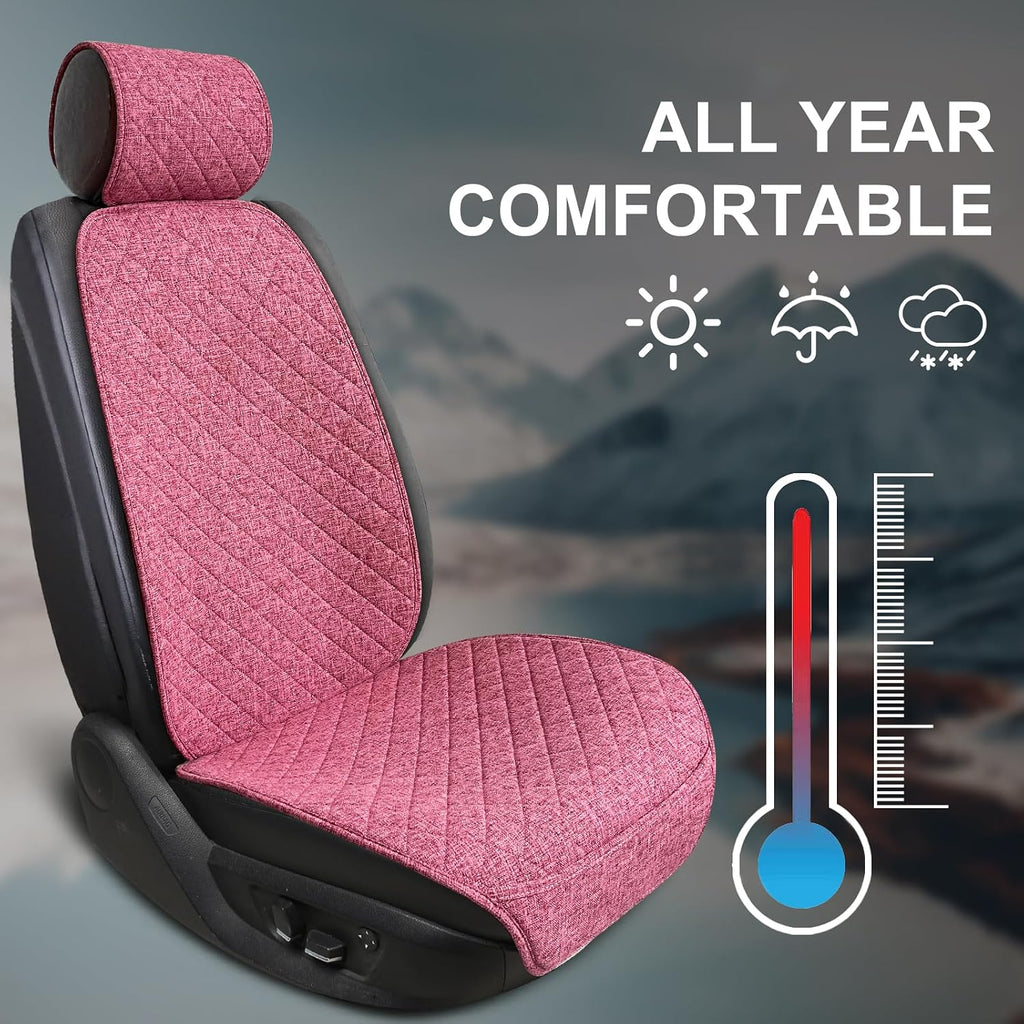 bopuovre linen front car seat covers breathable fabric, package contents