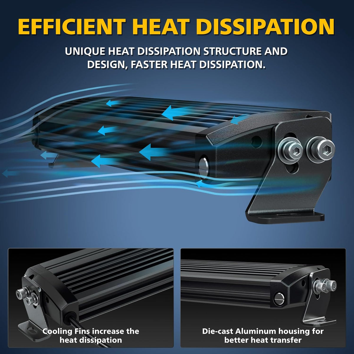 4wdking dual color slim led light bar 22 showing dimensions