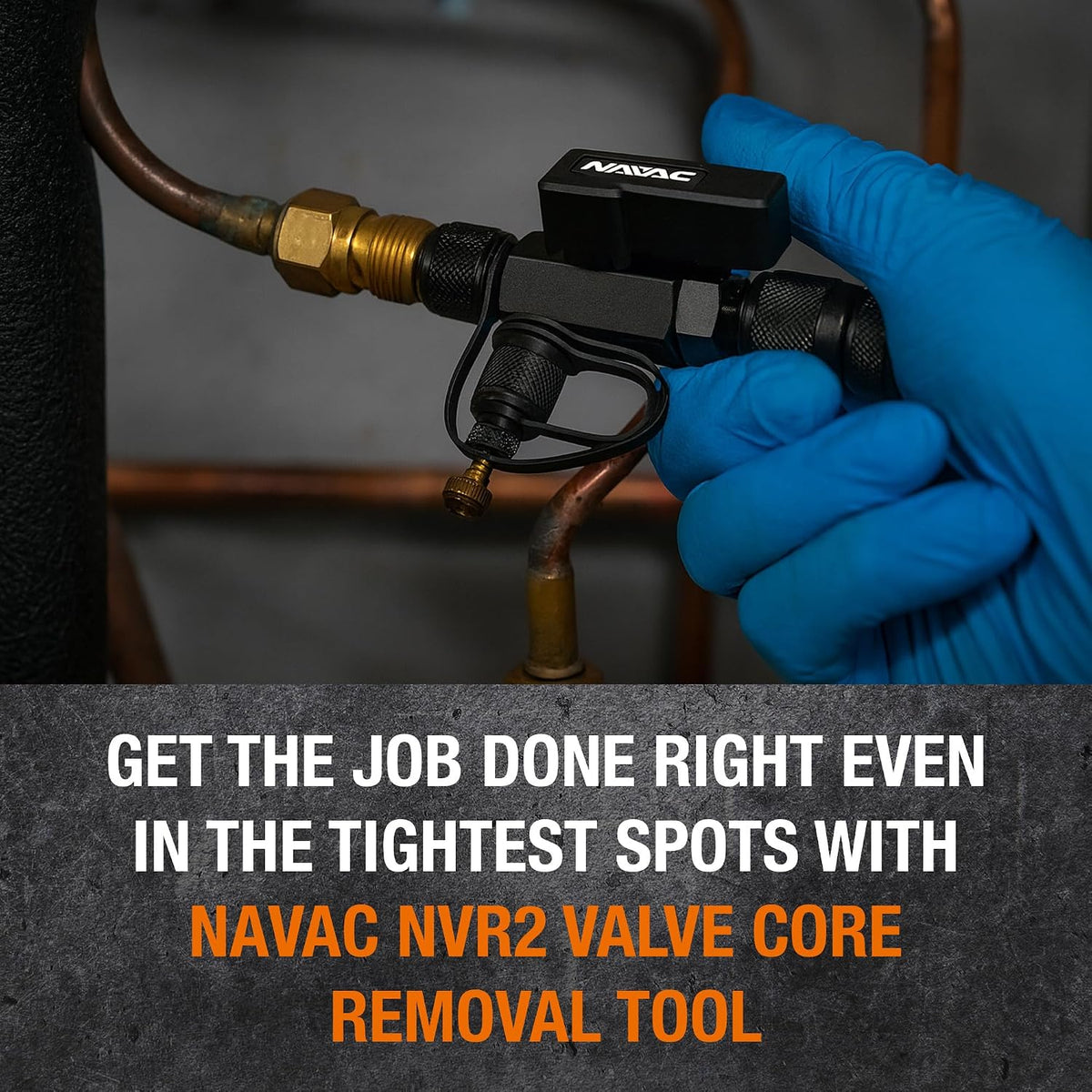 navac nvr2 valve core removal tool - 1/4 shown in use