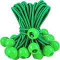 Cartman 30 Pack 6 Inch Ball Bungee Cords Canopy Ties with Elastic String for Canopy, Tarp, Straps, Tent, Pure Green