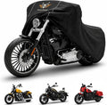 600D Heavy Duty Motorcycle Cover for Cruiser Models, Waterproof Outdoor All-Season Weatherproof Protection with Air Vents, Exhaust Heat Shield & Reflective Strips, Fits up to 96″