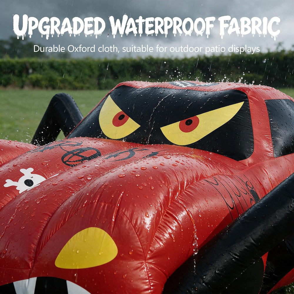14.8 FT Giant Halloween Inflatables Spider Car Outdoor Decorations