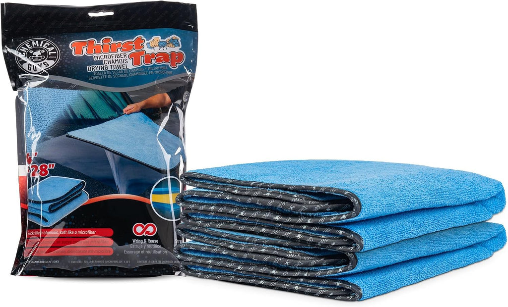 Chemical Guys Thirst Trap Microfiber Chamois Towel, Safe