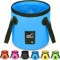 5 Gallon Collapsible Bucket with Handle, Foldable Water Bucket for Car Wash, Camping, Fishing & Beach, Portable Water Storage Container for Car Cleaning(20L-Blue)
