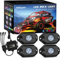 Nilight RGB LED Rock Lights Kit, 4 pods Underglow Multicolor Neon Light Pod
