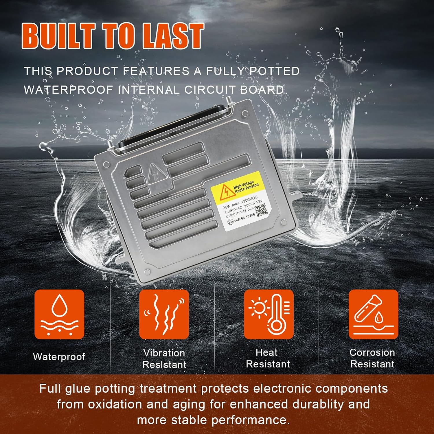 HID Headlight Ballast for D3S Bulb for GMC Acadia 2013-2015, for Buick Enclave 2013-2017, for Jeep Grand Cherokee 2014-2020， Xenon Ballast Control Module Replace 89089352 68222897AA