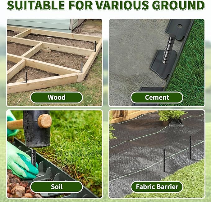 16 inches Ground Rebar Stakes Heavy Duty Metal Spikes - Image 4