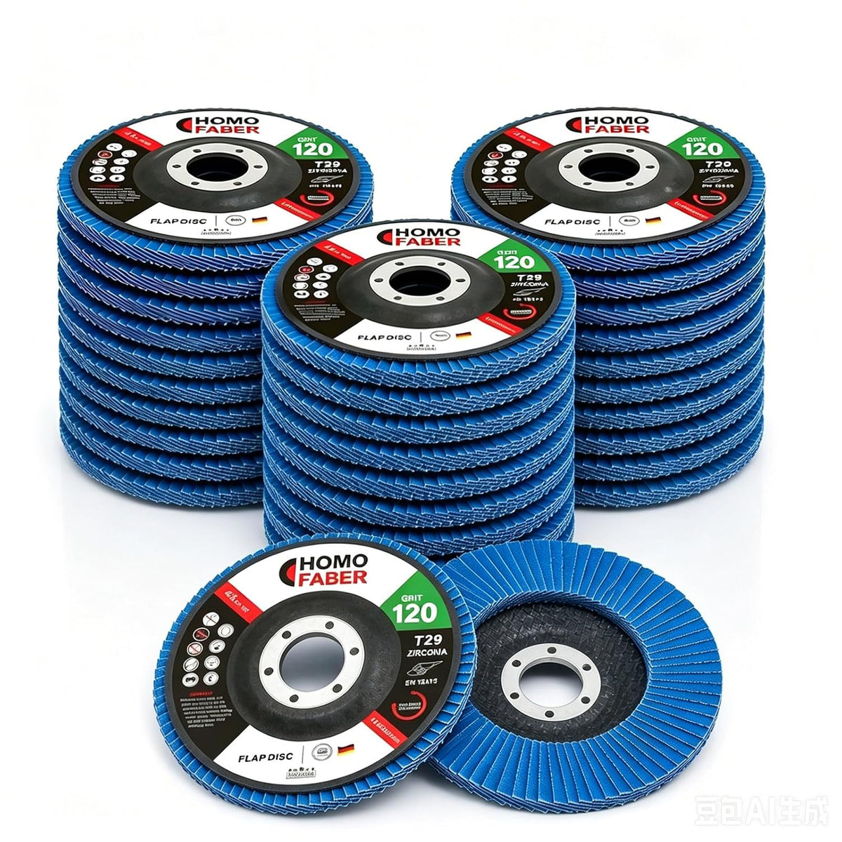 homo faber 30 pack flap discs 4 1/2, main product view