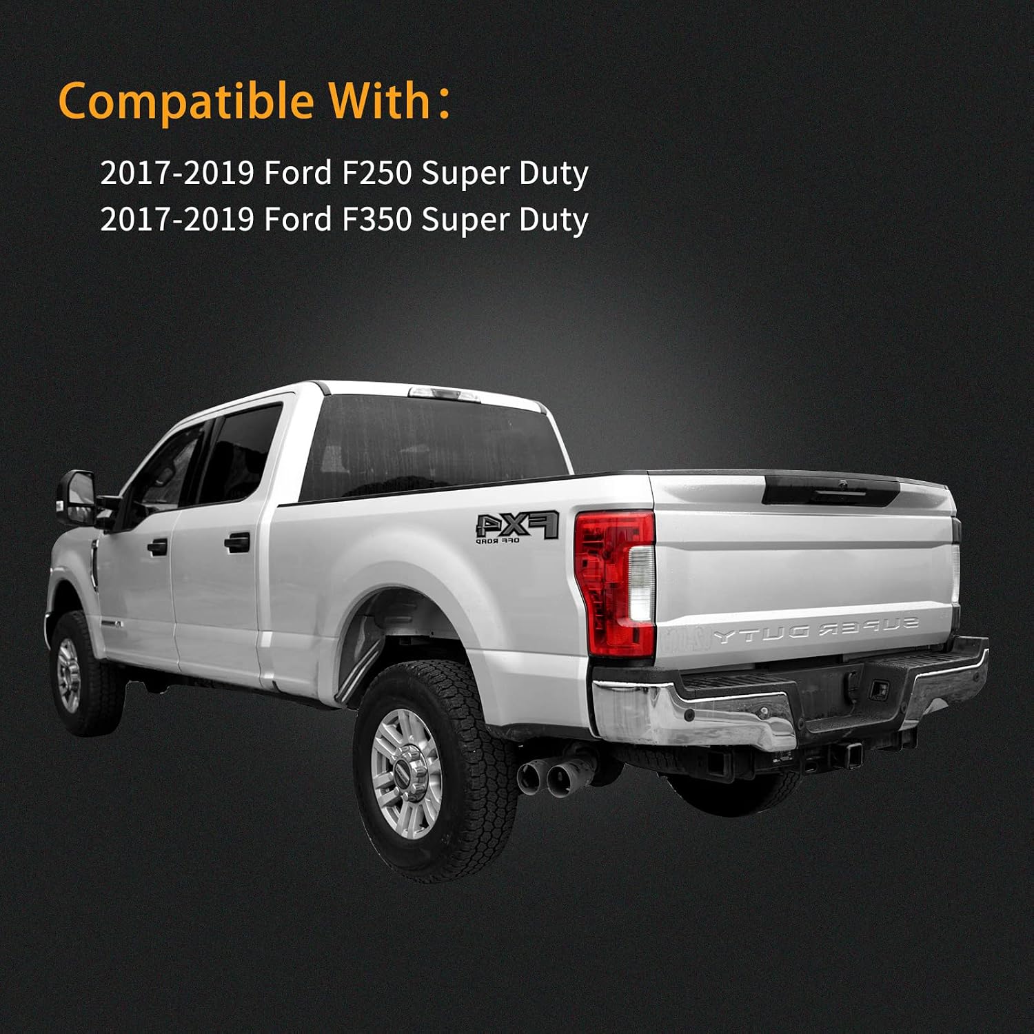 Right Passenger Side Rear Tail Light Assembly Compatible With 2017-2019 Ford F-250 F-350 Super Duty Tail Light Rear Brake Lamps Replacement Taillights (w/o Blind Spot) (w/o LED)
