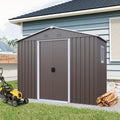 4x8 FT Outdoor Storage Shed, Metal Garden Shed