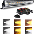 52inch 300w curved led light bar white/amber flasing, main product view
