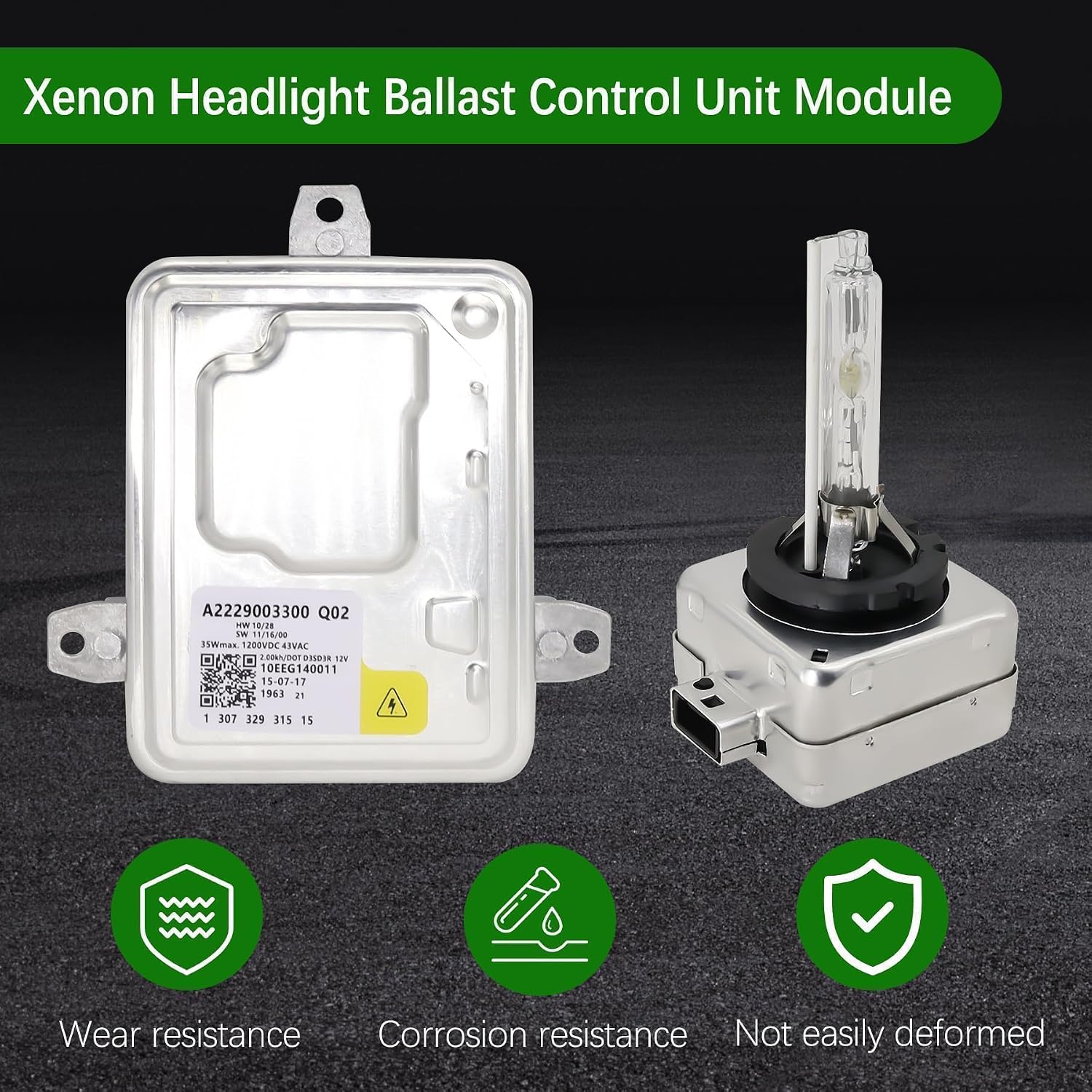 130732931515 Xenon HID Headlight Ballast Control Unit Module with D3S Bulb Fit for 2014-2017 Cadillac CTS XTS for Chevy Camaro for Dodge Dart for Land Rover for Mercedes-Benz CLA250 GLA250