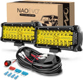 naoevo 7 inch led light bar, yellow led, main product view